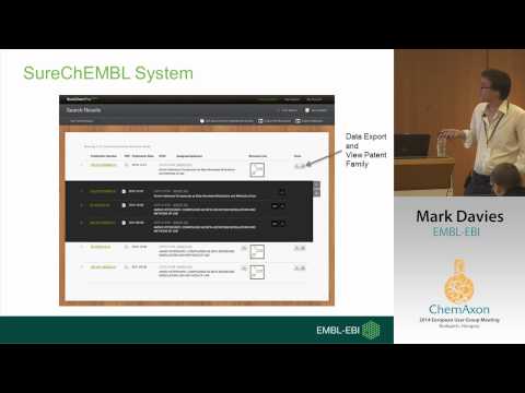 Mark Davies (EMBL - EBI): SureChEMBL -- Open Patent Data