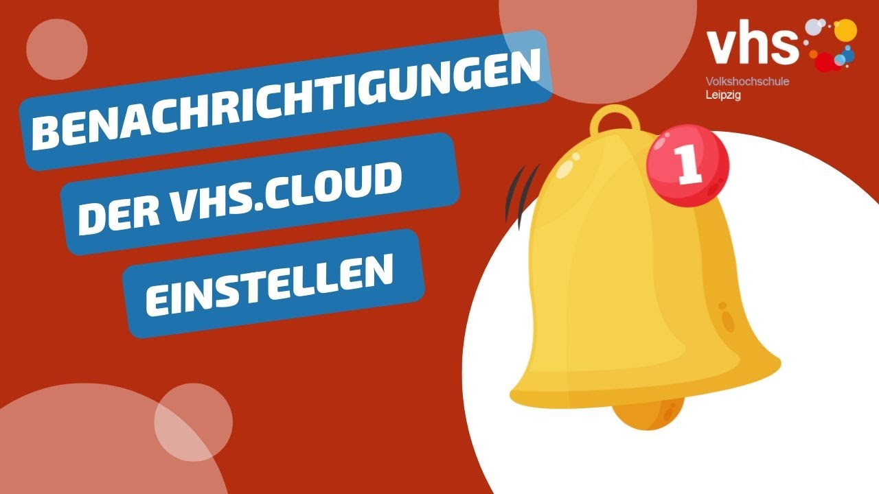 Benachrichtigungen der vhs.cloud einstellen/Weiterleitung an Emailadresse