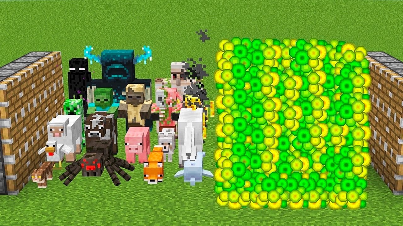 all minecraft mobs + 1000 xp = ? YouTube