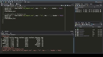 Import de csv et txt sous R avec read.table