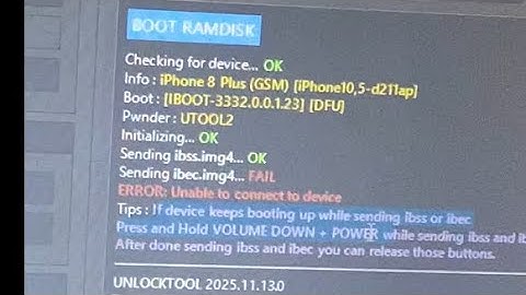 UNLOCKTOOL SENDING ibss/Ibec failed |FIXED ALL MODELS 