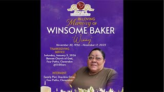 The late Winsome Baker’s celebration of life