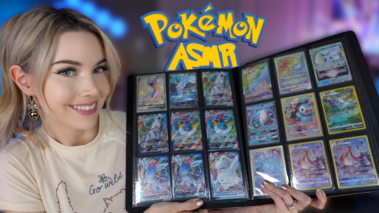 1 Hour Of Soft ASMR Whispers While Sorting My Pokemon Cards | Water Type Edition