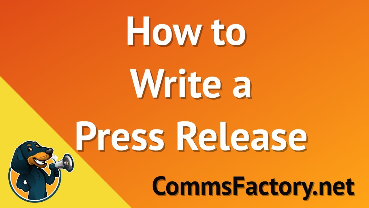 How to Write a Press Release (template) - YouTube