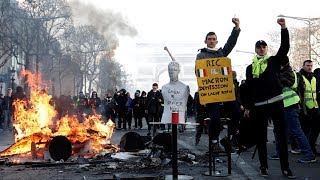 Акция протеста Желтых жилетов 16.11.19. Беспорядки во Франции