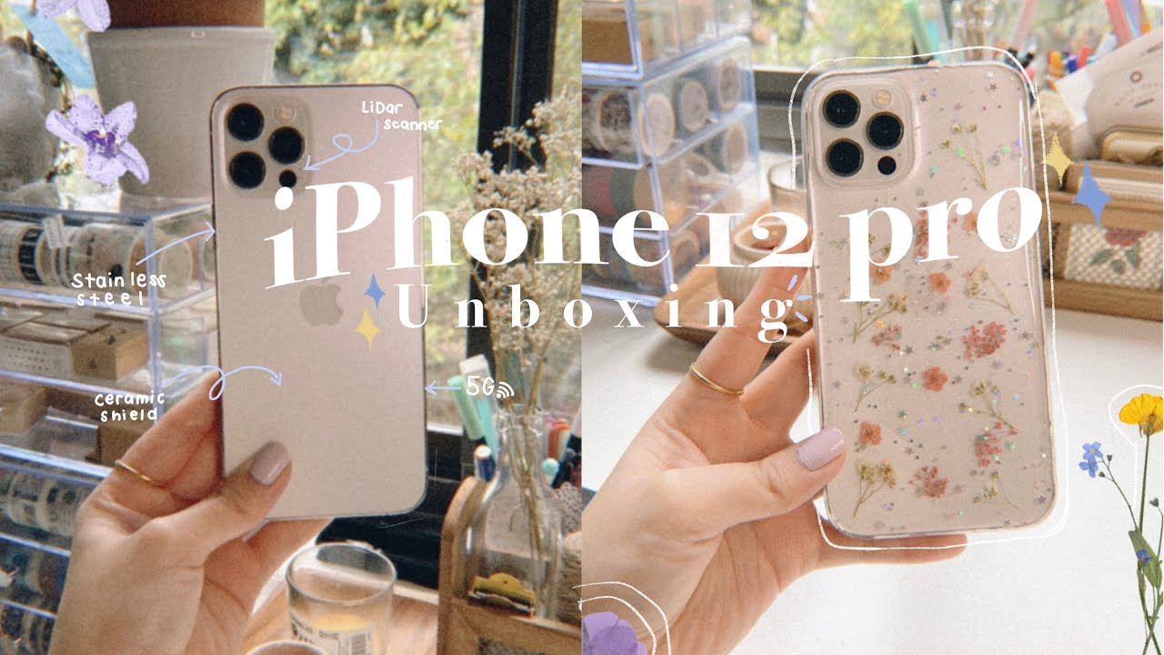 iPhone 12 Pro Unboxing ������ ( silver, 256gb ) + ������ cute accessories + organize my apps with me! ������