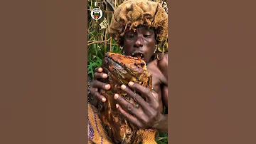 Real Life African Tarzan Enjoying Jungle Meat Feast Tarzan Africa Africantarzan Junglelife 