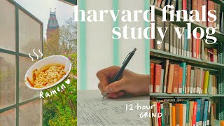 harvard finals vlog 하버드 기말고사 브이로그 | 12-hour grind, freshman year