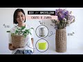 DIY | UPCYCLING COM CESTARIA ♻️ - Tutorial Fácil com passo a passo de dois DIY’s: Cesto e Jarra!