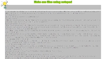 How to : Make exe files using notepad
