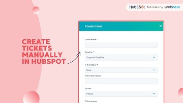 How to create tickets manually in HubSpot