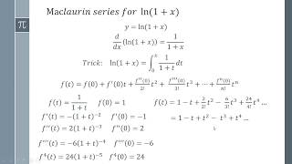 How To Find The Maclaurin Series Of Lnx1