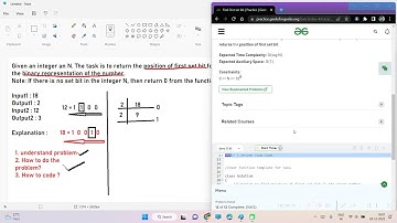 Find position of rightmost set bit in binary representation of  a number (Approach - 1)[Brute Force]