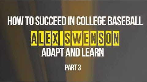 Alex Swenson: From The Bench to the Record Books (Part 3) - Adapt and Learn