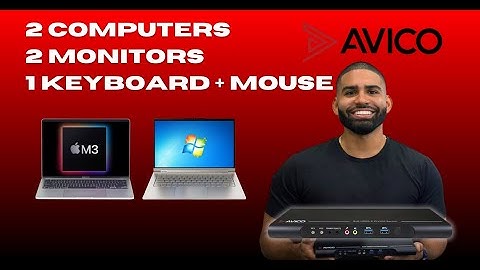 Dual Monitor KVM Switch - 2 Monitors 2 PC KVM Switch - MacBook Pro M3 & Windows Laptop