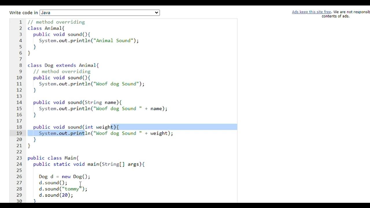 Method Overloading vs Overriding in Java - YouTube