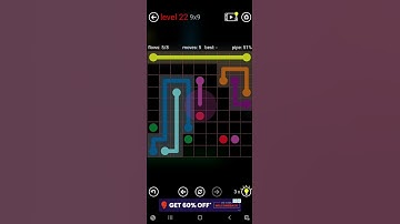 Flow Free 9x9 Level 22 #flowfree #level22 #8x8 #6x6 #7x7 #8x8 #mania #9x9 #10x10
