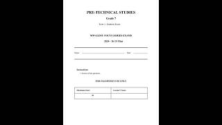 Grade 7 Pre-Technical Studies End Term 3 Exam with Marking Scheme 2024