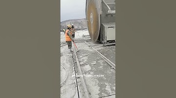 Double saw blade granite mining machinery #stonemachine