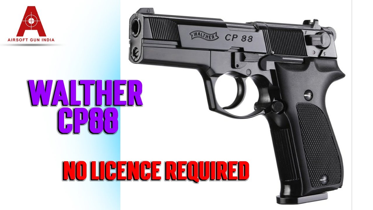 Pistola CO2 Walther ▷CP88 Full Metal 3,5 negra 4,5mm Pellet (.177 in)