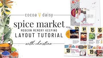 August 2022 "Spice Market" Modern Memory Keeping Layout Tutorial