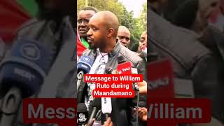 Message to William Ruto during Maandamano #kenyanews #fyp #demonstration #kenyapolitics #williamruto