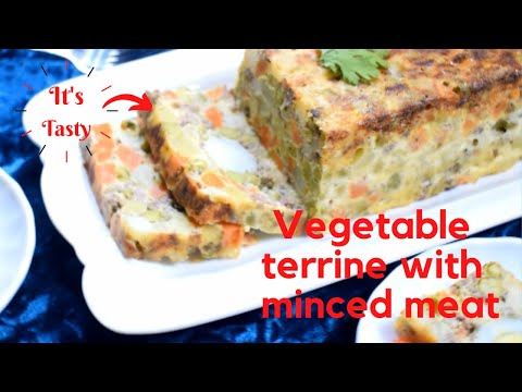 Vegetable terrine recipe with eggs and minced meat