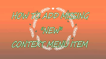 How to Add New Context Menu Item