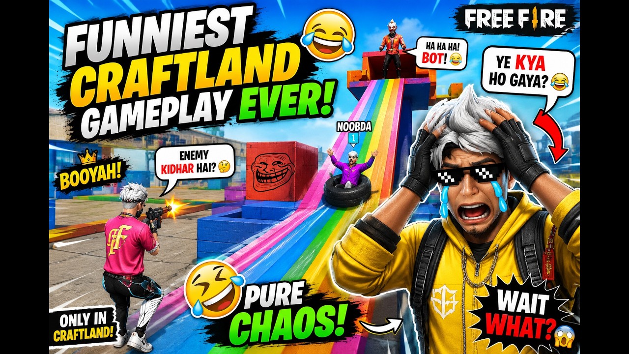 Funniest Craftland Gameplay Ever 😂🔥 | Free Fire Funny Moments
