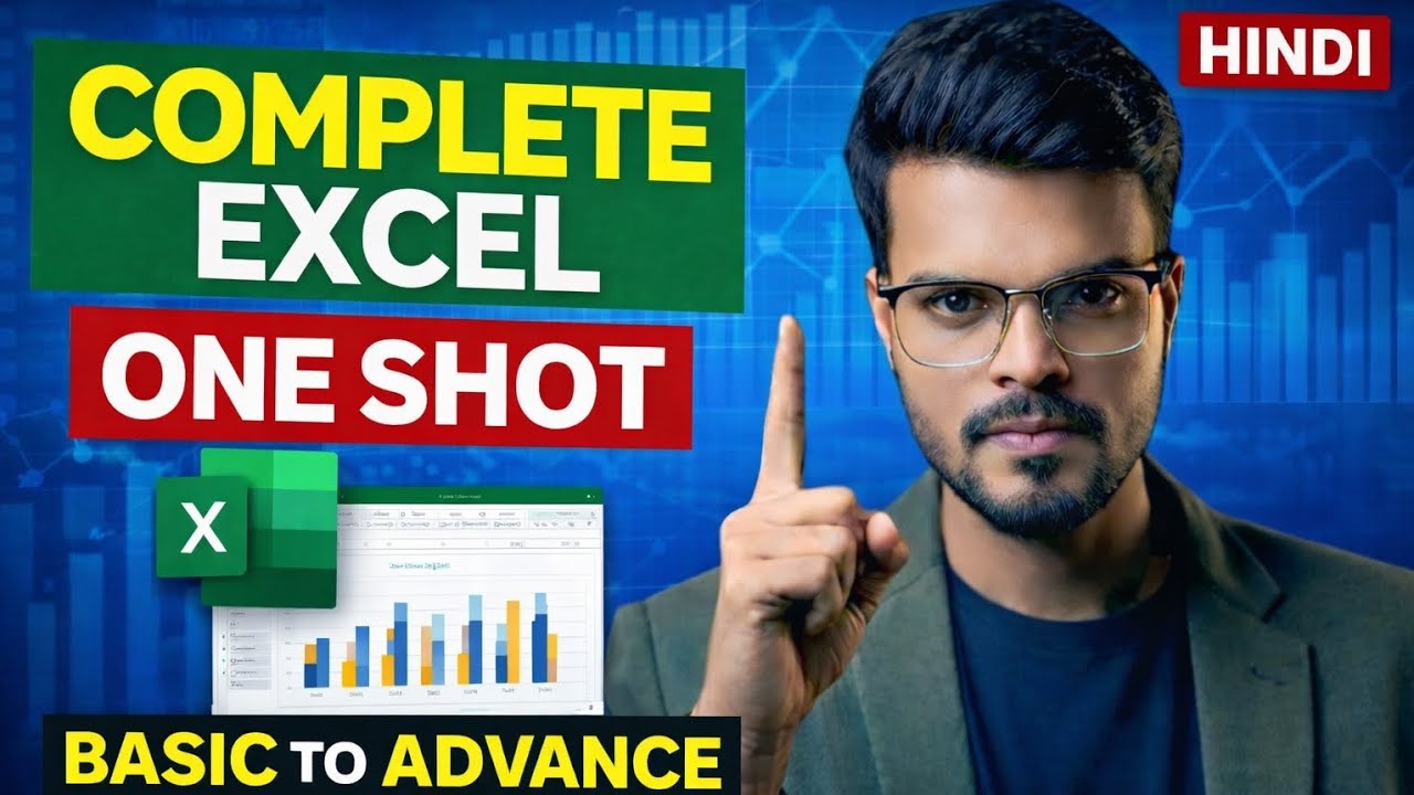Excel Complete Course Complete MS Excel Complete Course in One Video | Theory + Real live ...