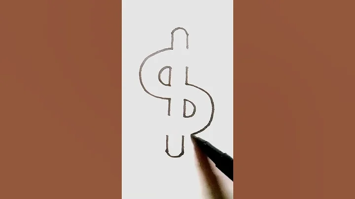 Easy to draw DOLLAR 💲💰 sign... #short #drawing #youtubeshorts #dollar