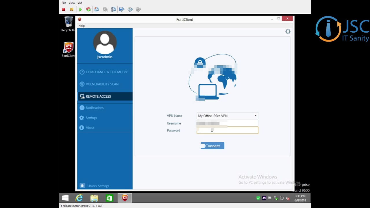 forticlient vpn setup