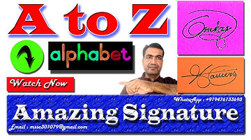 ✍️ A to Z Letter| Amazing Signature Style | Signature Style Of My Name | A to Z Signature