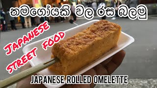 Food Vlog 21- තමගෝයකි| Rolled Omelette| හදන හැටි සහ රස බලමු - 玉子焼き at Tsukiji Market