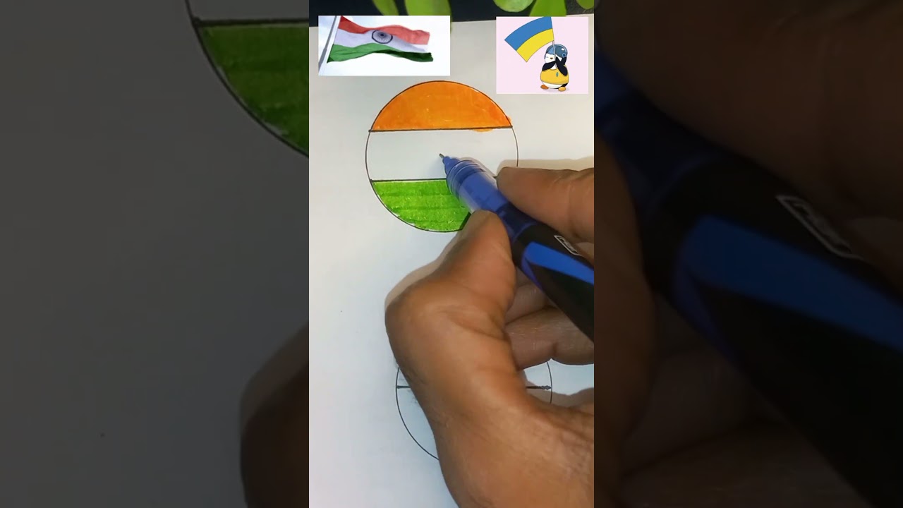India🇮🇳 Ukraine🇺🇦 Flag Drawing | 