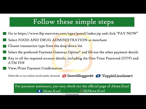 FDA Online Payment via Landbank LinkBiz.Portal (Tutorial)