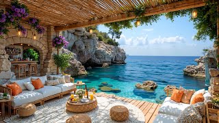 Upbeat Morning Jazz At A Seaside Cafe Positive Bossa Nova Music & Wave Sounds For Study, Work