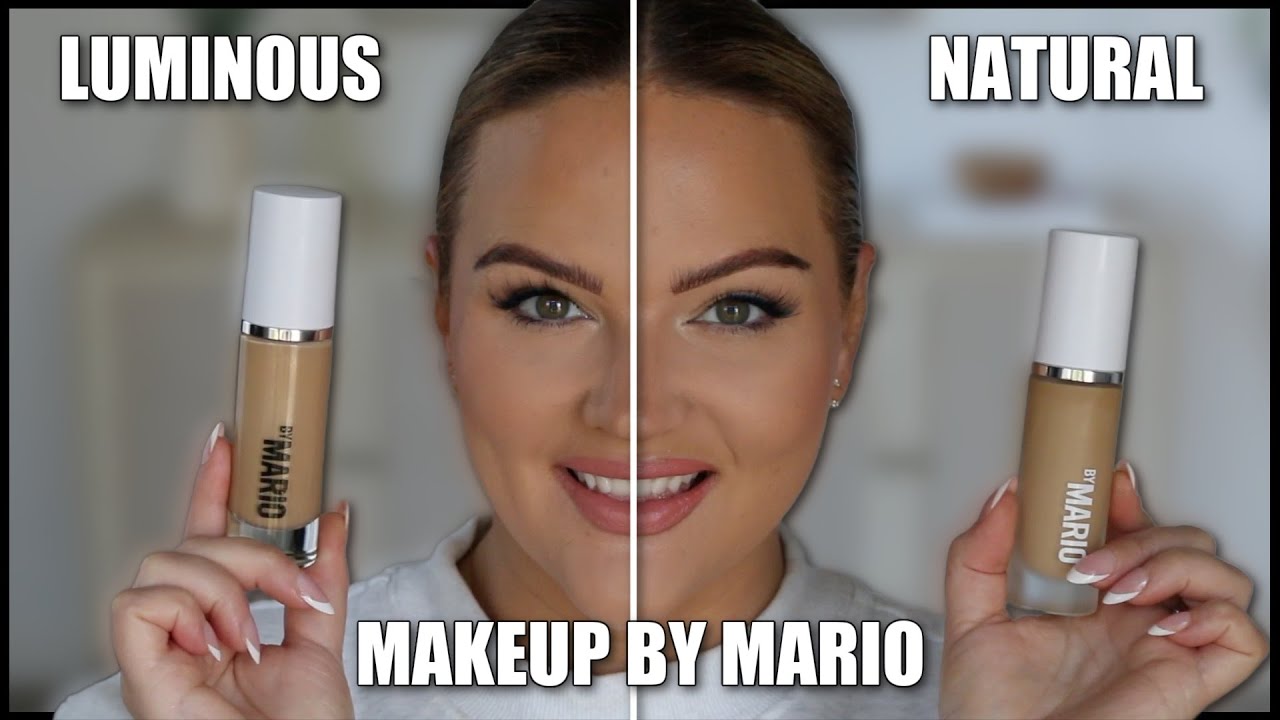 NEW MAKEUP BY MARIO NATURAL FINISH FOUNDATION VS LUMINOUS - YouTube
