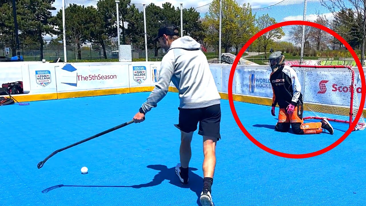 Hockey Goalie plays Floorball Goalie for 1st Time! YouTube