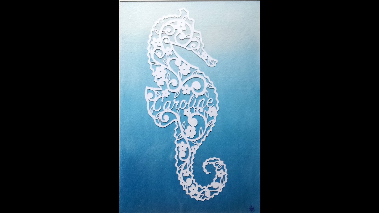 seahorse paper cut out art somebody elses guy jocelyn brown seahorse cut out