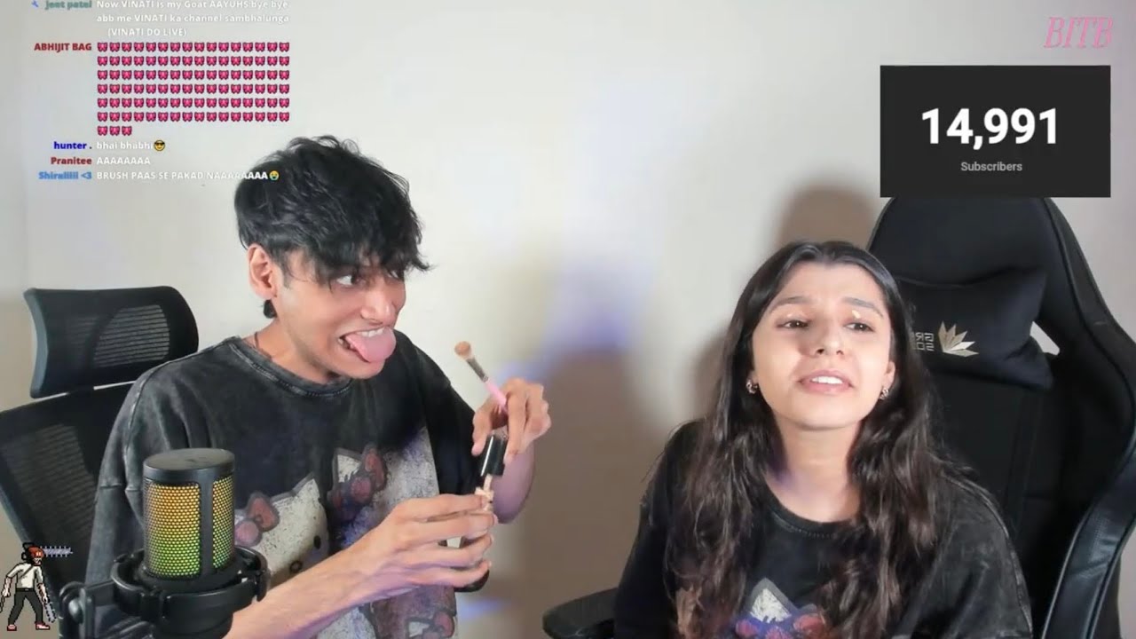 VINATI X AAYUSH - DOING MY GIRLFRIEND'S MAKE UP!! HAIL AAYUSH