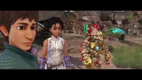 Knack 2 - Chap 6 The Story Barrens: "Whole Lotta Nothing" Lucas, Ava & Ryder Plane Arrival Cutscene