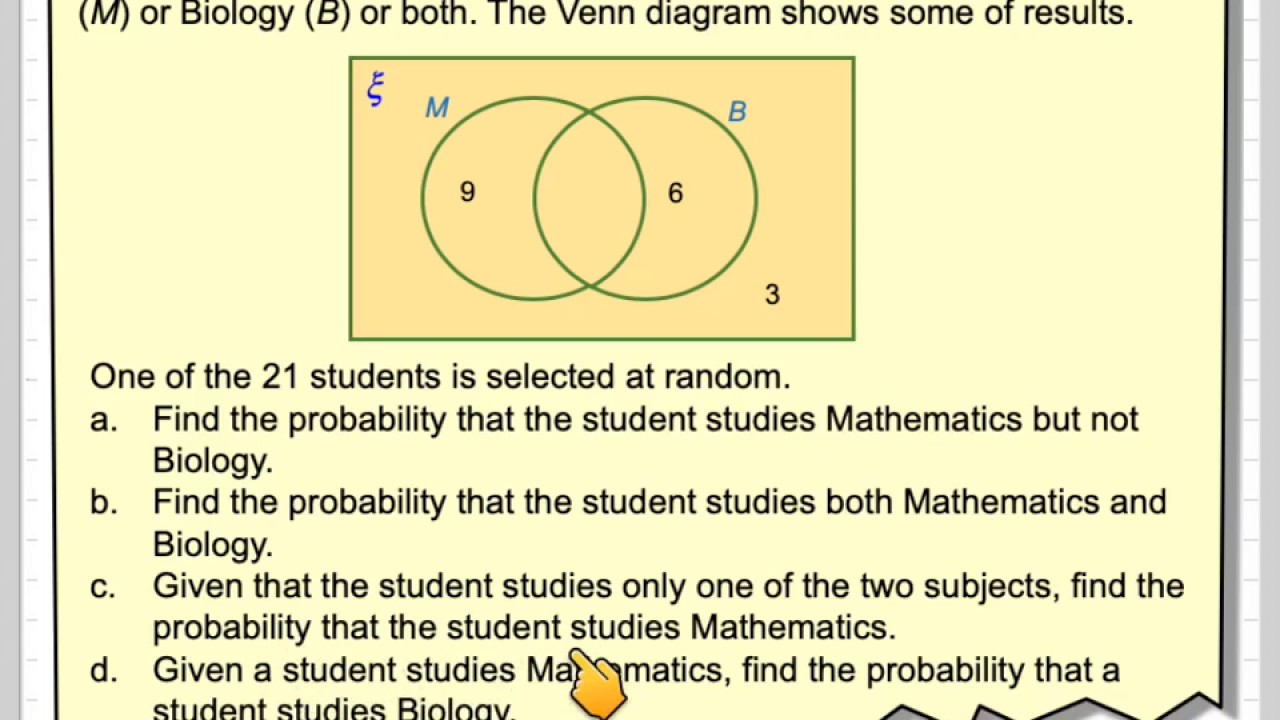 Mathematics video site - Handling data 7 - Conditional probability