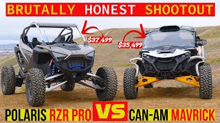 BRUTALLY HONEST! Polaris RZR Pro R vs. CanAm Maverick R sidebyside SHOOTOUT