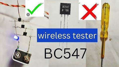 wireless tester.how to make wireless tester.BC 547 NPN transistor use
