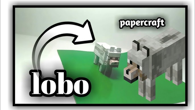 How to make a Minecraft Papercraft Bendable Wolf (sits down) 