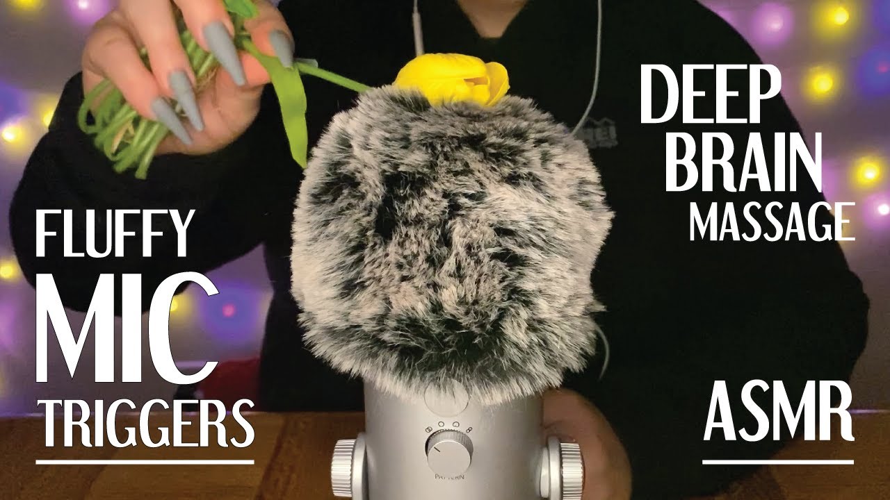 ASMR Fluffy Mic Triggers ☁️🎙️ Deep Brain Massage | No Talking 🤐 ...