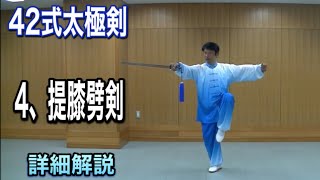 太極劔 玄武尾 濤坎逕水 42 Tai Chi Sword Style 17: Xuan Walk