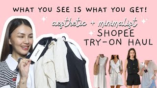 SHOPEE TRY-ON HAUL: AESTHETIC + MINIMALIST (OLD MONEY) OUTFIT FROM LOVITO • Karenn C.