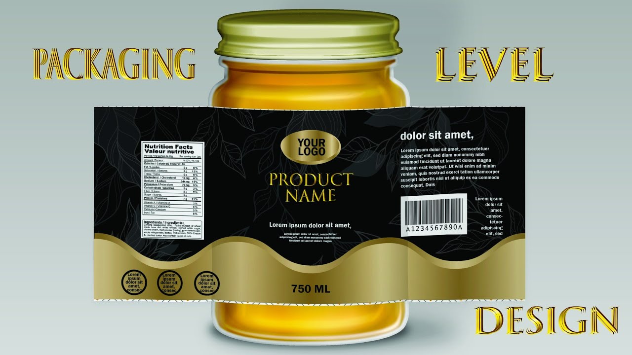 Product Packaging Jar Level design illustrator tutorial. YouTube